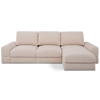 Modular L-shape sofa bed Devis Stella cream
