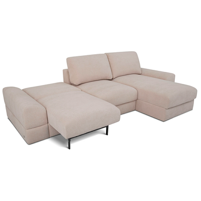 Modular L-shape sofa bed Devis Stella cream