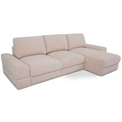 Modular L-shape sofa bed Devis Stella cream