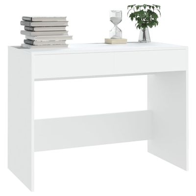 Desk White 101x50x76.5 cm Engineered Wood