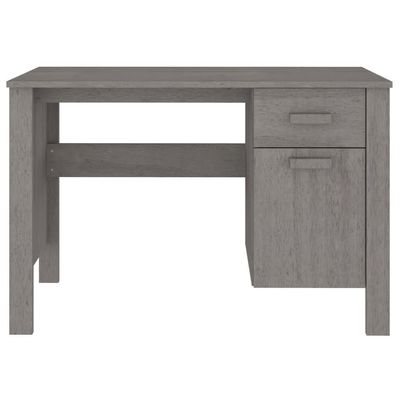 Desk HAMAR Light Grey 113x50x75 cm Solid Wood Pine