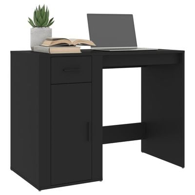 Desk Black 100x49x75 cm Engineered Wood