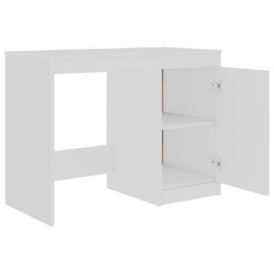 Desk White 140x50x76 cm Engineered Wood