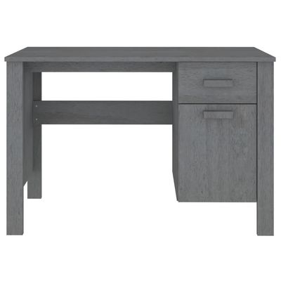 Desk HAMAR Dark Grey 113x50x75 cm Solid Wood Pine