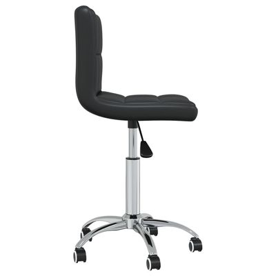 Swivel Office Chair Black Faux Leather