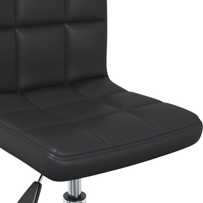 Swivel Office Chair Black Faux Leather