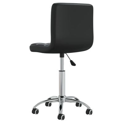 Swivel Office Chair Black Faux Leather