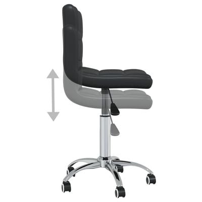 Swivel Office Chair Black Faux Leather