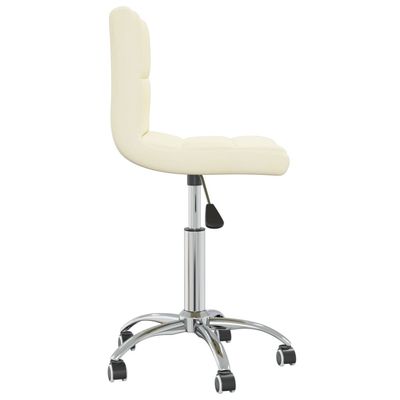 Swivel Office Chair Cream Fabric