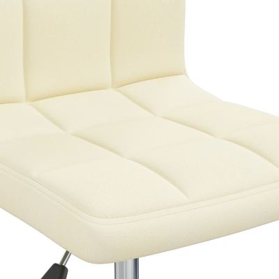 Swivel Office Chair Cream Fabric