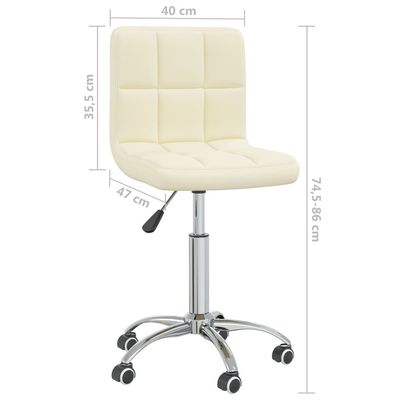 Swivel Office Chair Cream Fabric