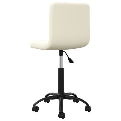 Swivel Office Chair Cream Velvet