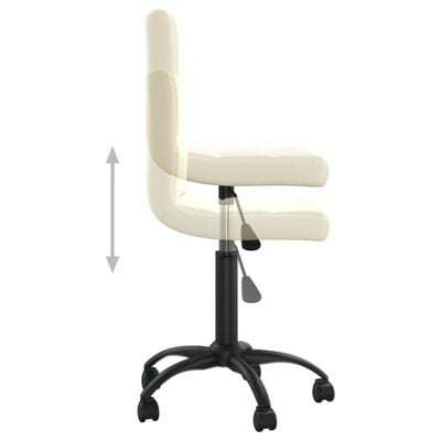 Swivel Office Chair Cream Velvet