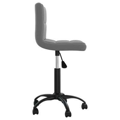 Swivel Office Chair Dark Grey Velvet