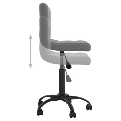 Swivel Office Chair Dark Grey Velvet