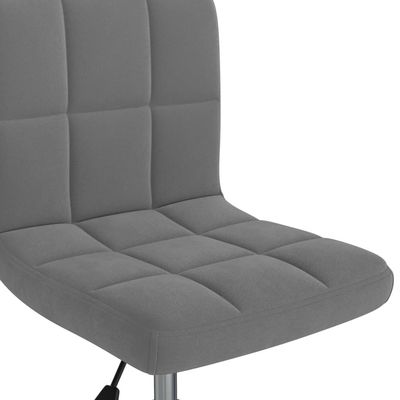 Swivel Office Chair Dark Grey Velvet