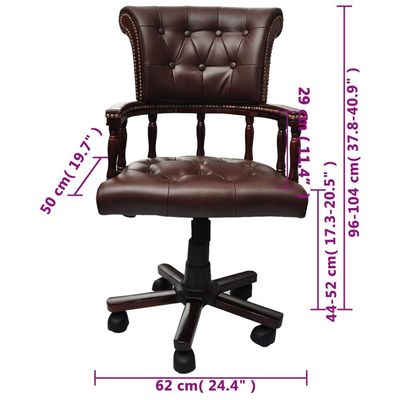 Swivel Office Chair Brown