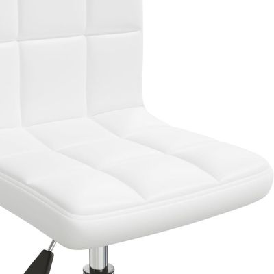 Swivel Office Chair White Faux Leather