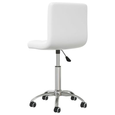 Swivel Office Chair White Faux Leather