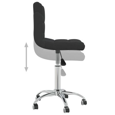 Swivel Office Chair Black Fabric