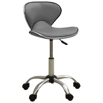 Office Chair Grey Faux Leather