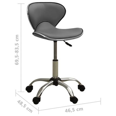 Office Chair Grey Faux Leather