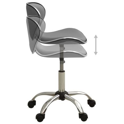 Office Chair Grey Faux Leather