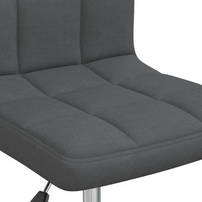 Swivel Office Chair Dark Grey Fabric