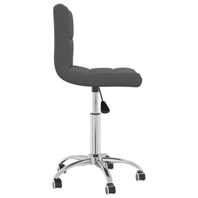 Swivel Office Chair Dark Grey Fabric