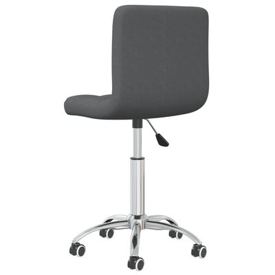 Swivel Office Chair Dark Grey Fabric