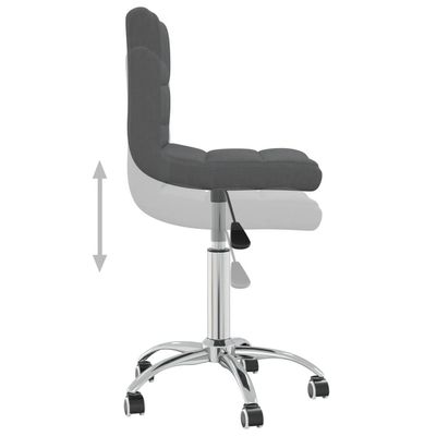 Swivel Office Chair Dark Grey Fabric