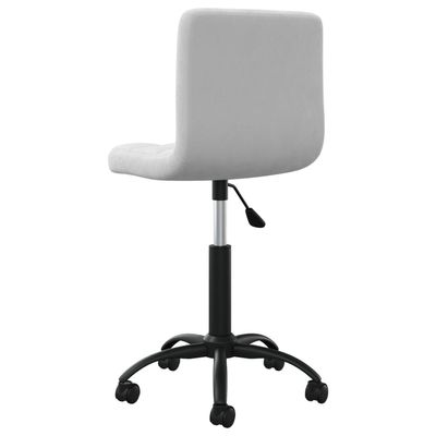 Swivel Office Chair Light Grey Velvet