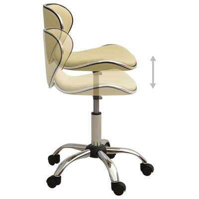 Office Chair Cream Faux Leather