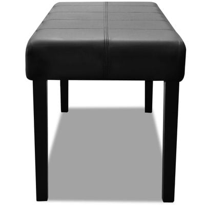 Black High Quality Artificial Leather Bench