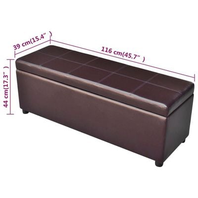 Long Storage Bench Wood Brown