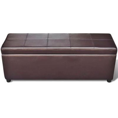 Long Storage Bench Wood Brown