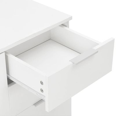 Sideboard High Gloss White 107x35x80.5 cm