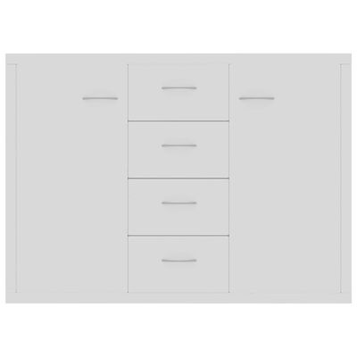 Sideboard White 88x30x65 cm Engineered Wood