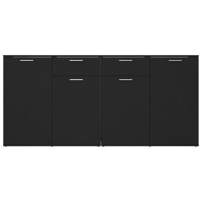 Sideboard Black 160x36x75 cm Engineered Wood