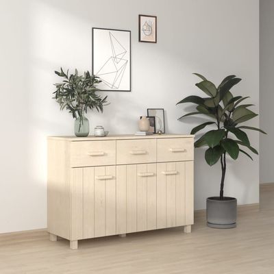 Sideboard HAMAR Honey Brown 113x40x80 cm Solid Wood Pine