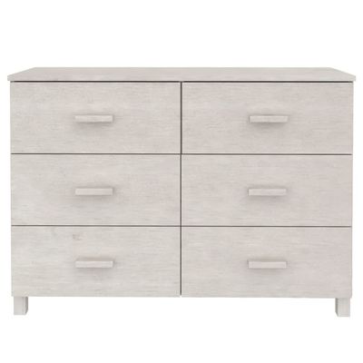 Sideboard HAMAR White 113x40x80 cm Solid Wood Pine