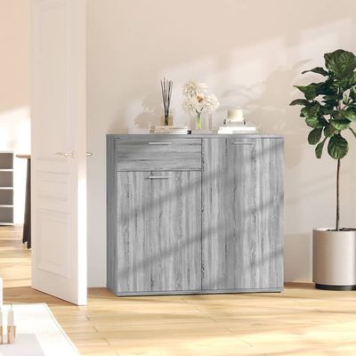 Sideboard Grey Sonoma 80x36x75 cm Engineered Wood