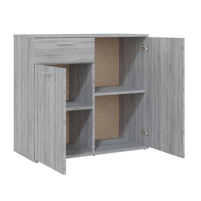 Sideboard Grey Sonoma 80x36x75 cm Engineered Wood