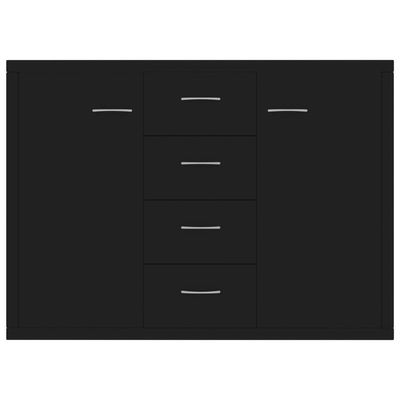 Sideboard Black 88x30x65 cm Engineered Wood