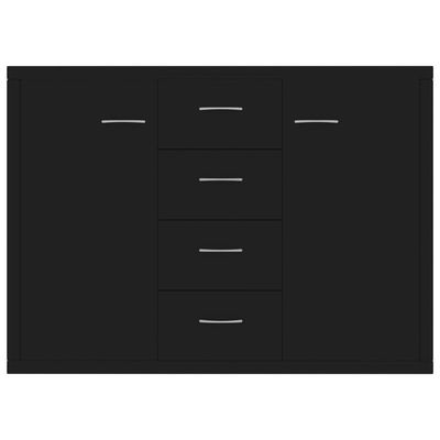 Sideboard Black 88x30x65 cm Engineered Wood