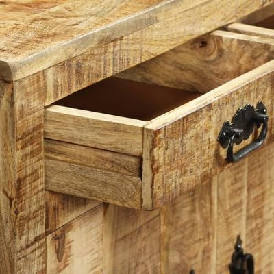 Sideboard with 2 Drawers and 1 Cabinet Rough Mango Wood