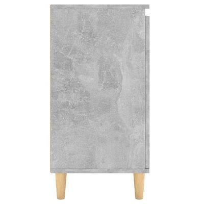 Sideboard&Solid Wood Legs Concrete Grey 60x35x70 cm Engineered Wood