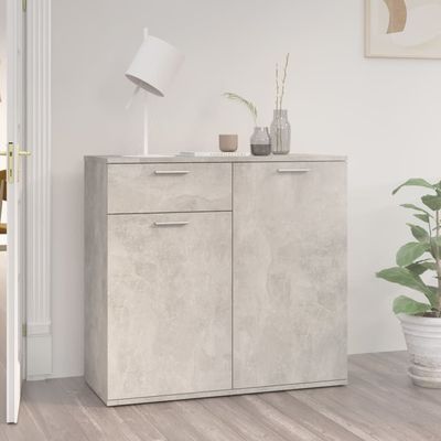 Sideboard Concrete Grey 80x36x75 cm Engineered Wood