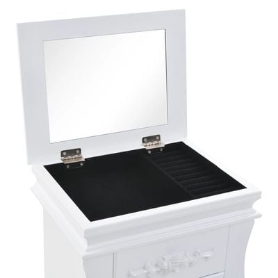 Free Standing Jewelery Cabinet White