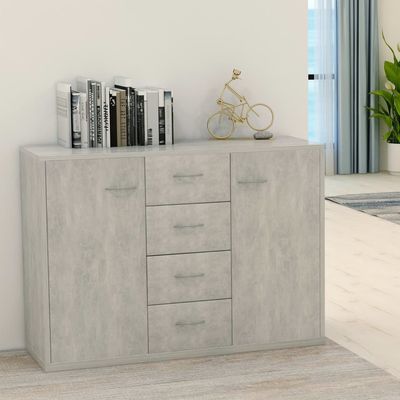 Sideboard Concrete Grey 88x30x65 cm Engineered Wood